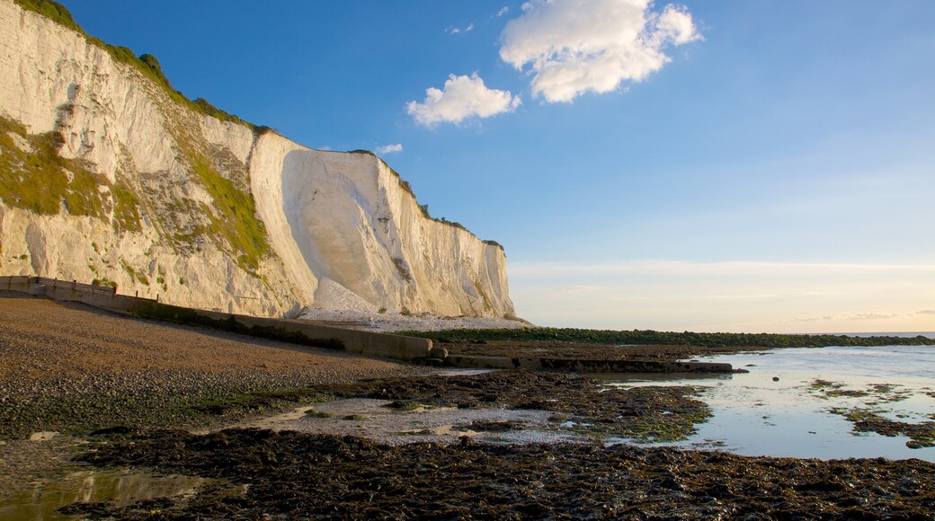 White Cliffs of Dover showing landscape views and a pebble beach