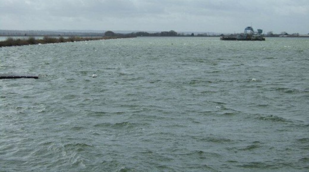 Queen Mary Reservoir. Water covers the entire grid square and more