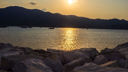 sunset at the port of Saint Florent (Corsica - France)