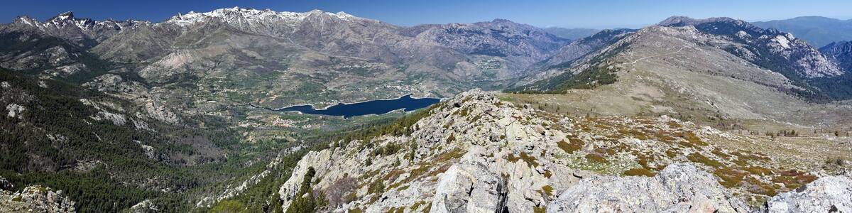 Niolo region Panorama from Capu di u Facciatu Mountain