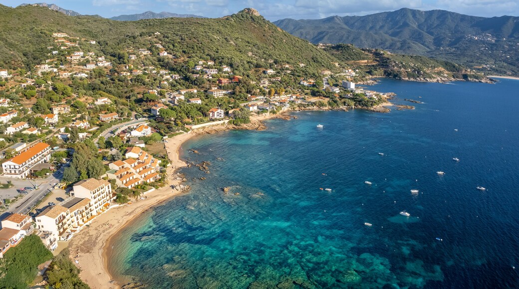 Landscape with Corse du Sud coast in Corsica island, France