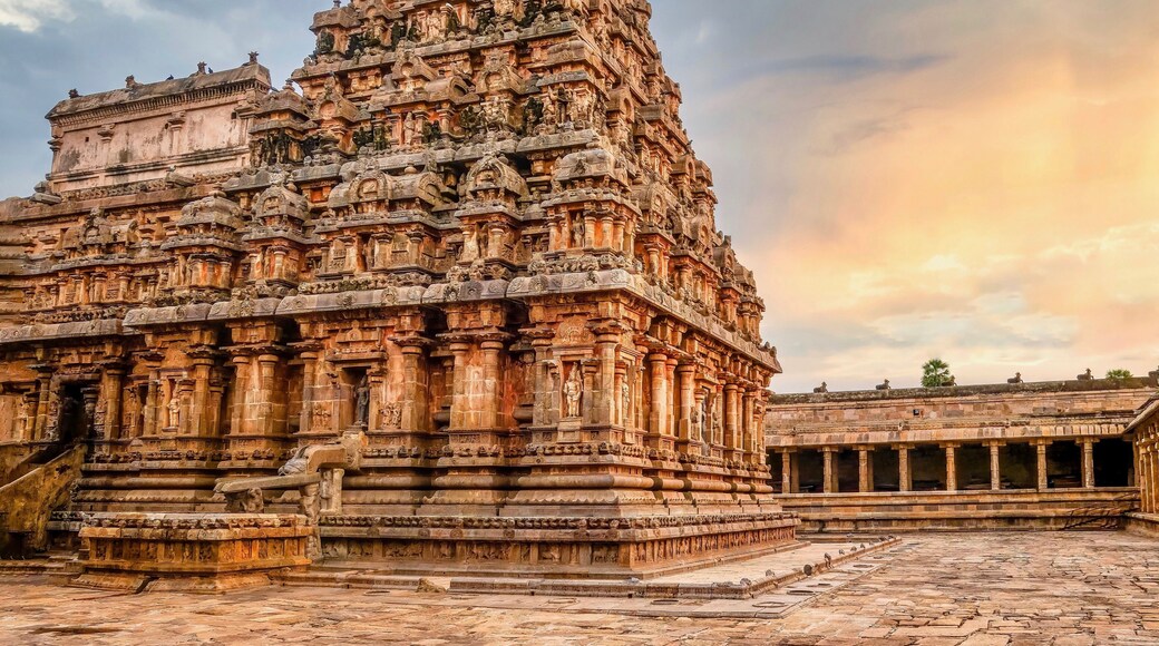 The beautiful Airavateswara Hindu Temple, an example of 12th century Dravidian architecture, located in Dharasuram in the Thanjavur district of Tamil Nadu.