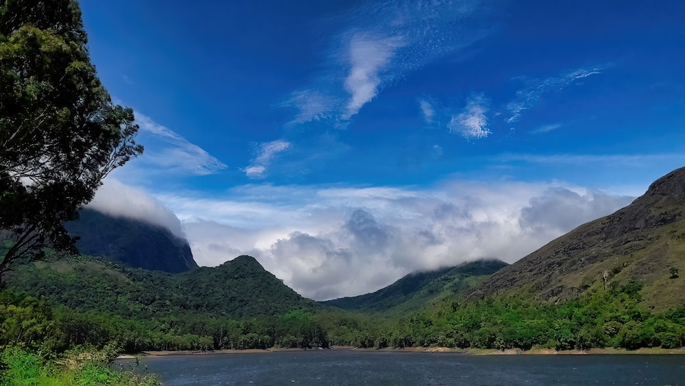 Beautiful landscape view at Kadamparai dam backwaters.