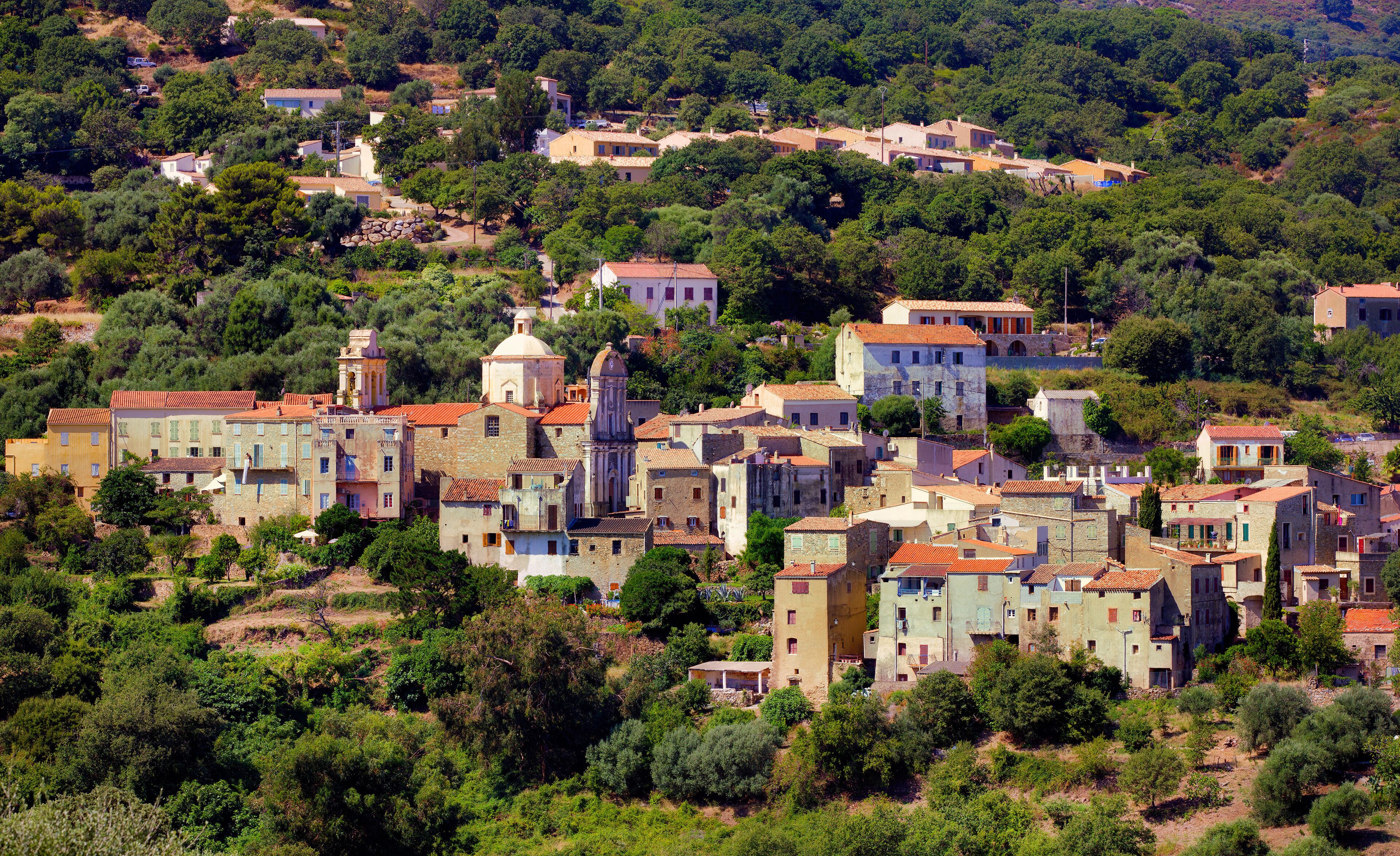 View of the Village of Cateri on Beautiful Corsica