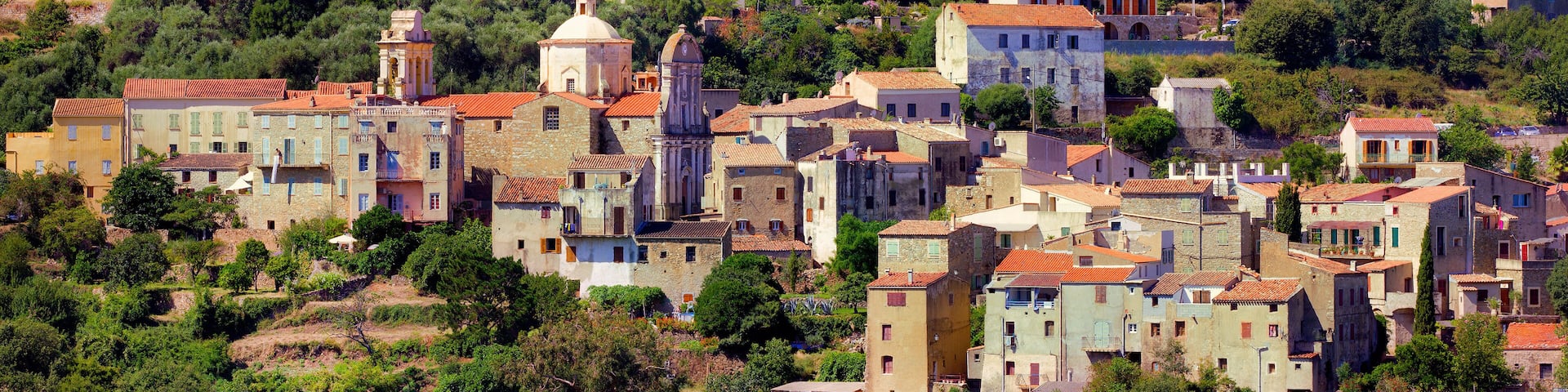 View of the Village of Cateri on Beautiful Corsica