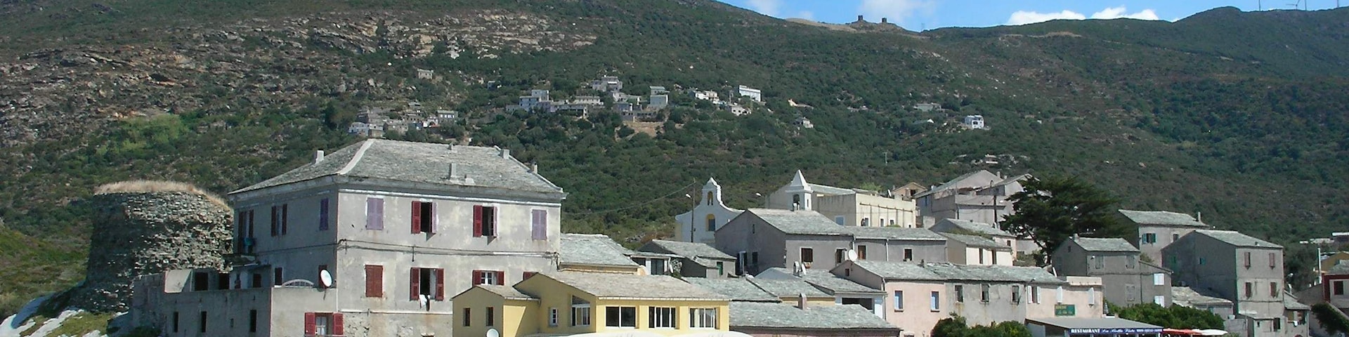 Port and village of Centuri-Port (Haute-Corse, France).