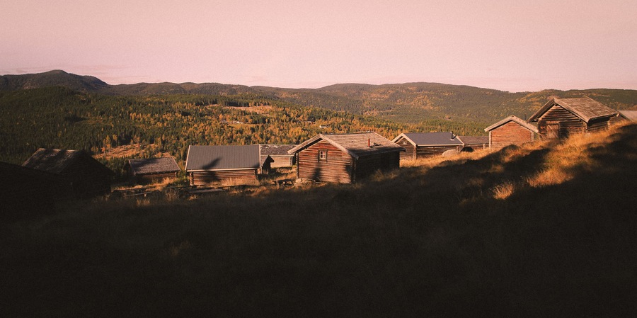Knaisætra summer barns at Hurdal, Norway.