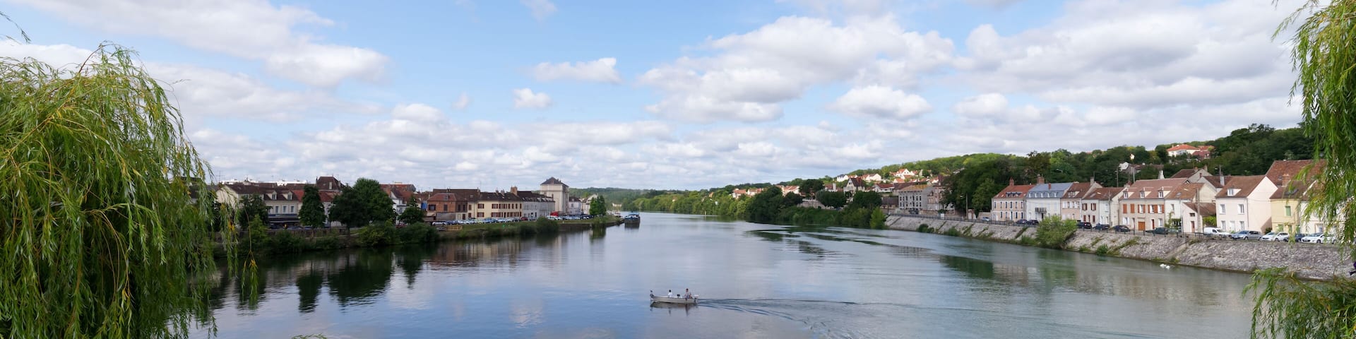 Seine and Yonne river in Montereau-Fault-Yonne city