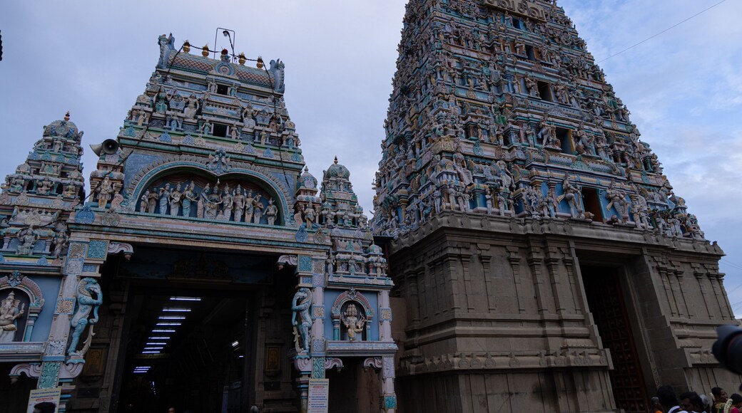 Kovilpatti, Tamilnadu India - May 16 2022: Shenbahavalli amman kovil or Sri Poovananathar Swamy Temple in kovilpatti