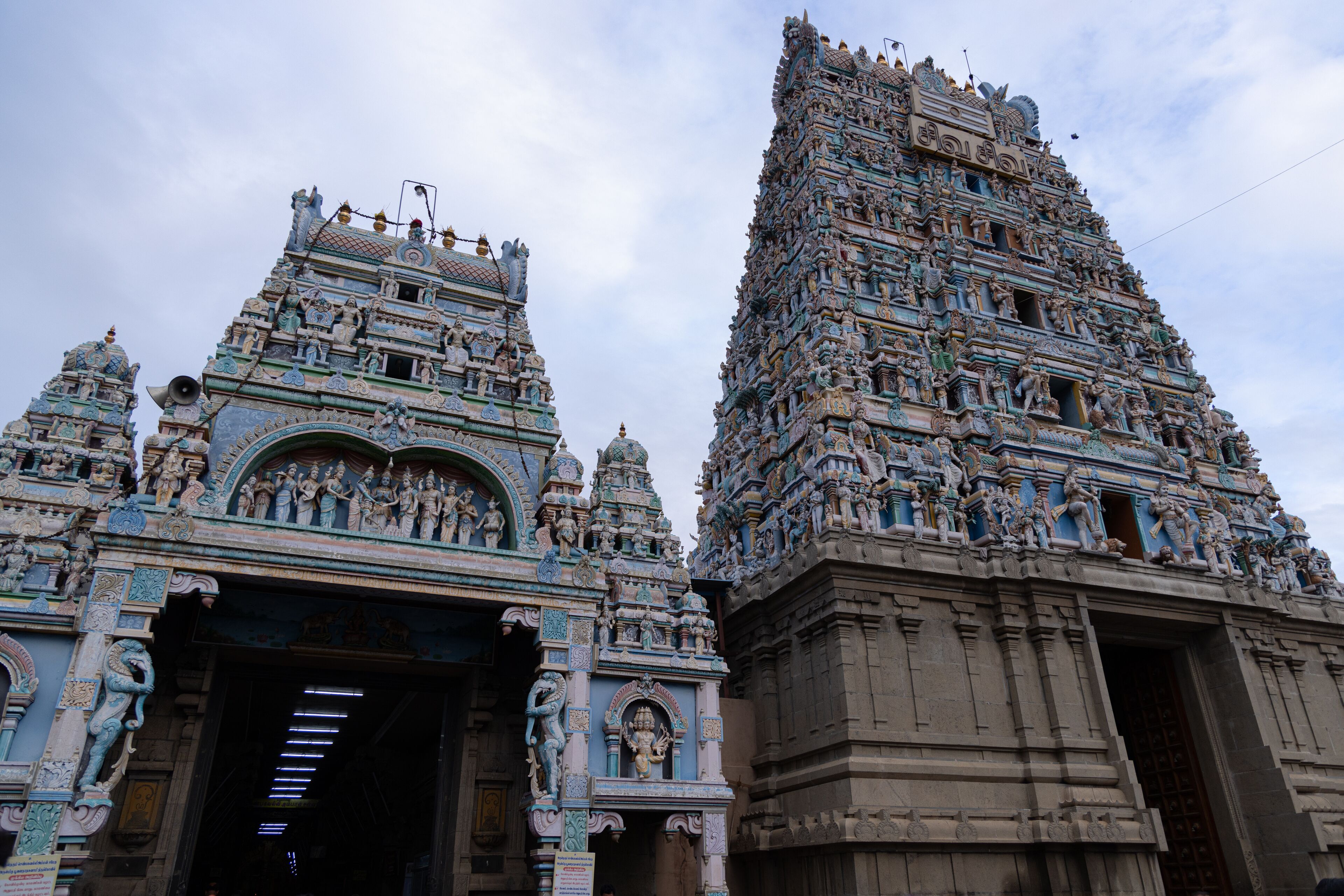 Kovilpatti, Tamilnadu India - May 16 2022: Shenbahavalli amman kovil or Sri Poovananathar Swamy Temple in kovilpatti