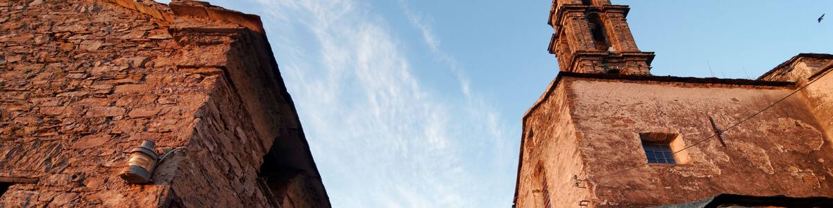 Penta-Di-Casinca village in Corsica island