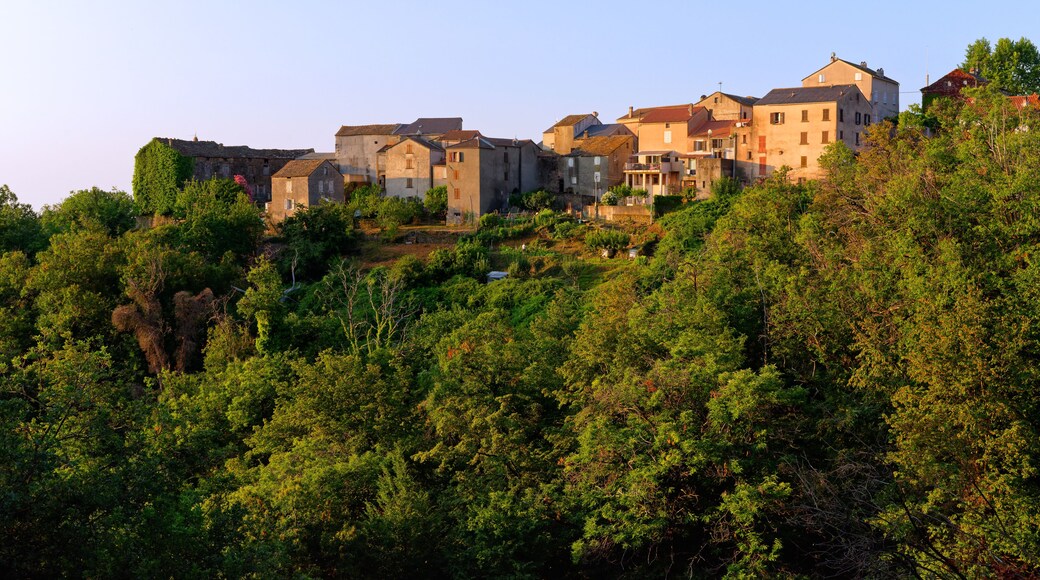 Poggio-Mezzana village in Corsica Mountain