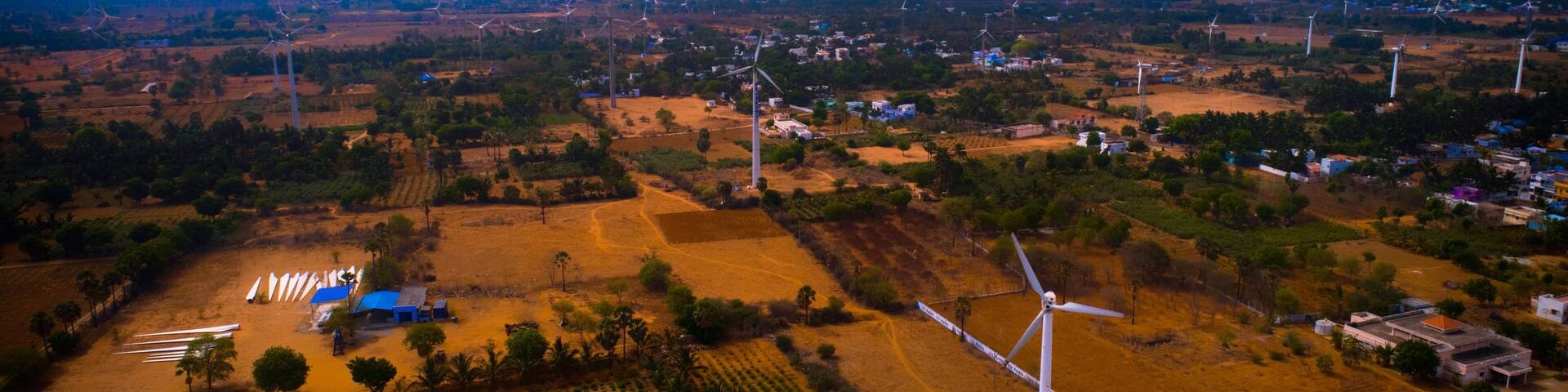 Muppandal Wind Farm, India's largest operational onshore wind farm at Aralvaimozhi in Kanyakumari