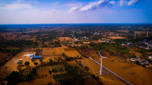 Muppandal Wind Farm, India's largest operational onshore wind farm at Aralvaimozhi in Kanyakumari