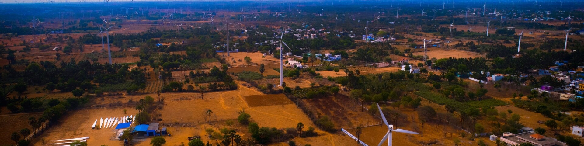 Muppandal Wind Farm, India's largest operational onshore wind farm at Aralvaimozhi in Kanyakumari