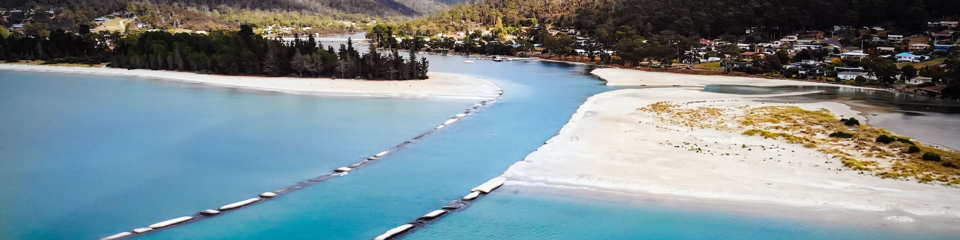 Prosser Bay Near Orford At Tasmania Australia Drone View