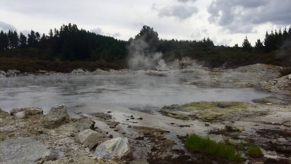 This place was interesting. If you've never seen geothermal activity before it's super interesting. Huge area that takes about an hour to walk. I still liked wai-o-tupo "better", if I had to pick one... But they both are very different and it was pretty cool to see all the bubbling mud. And if your already there to soak in the mud and use the spa, checking out the grounds in a no brainer