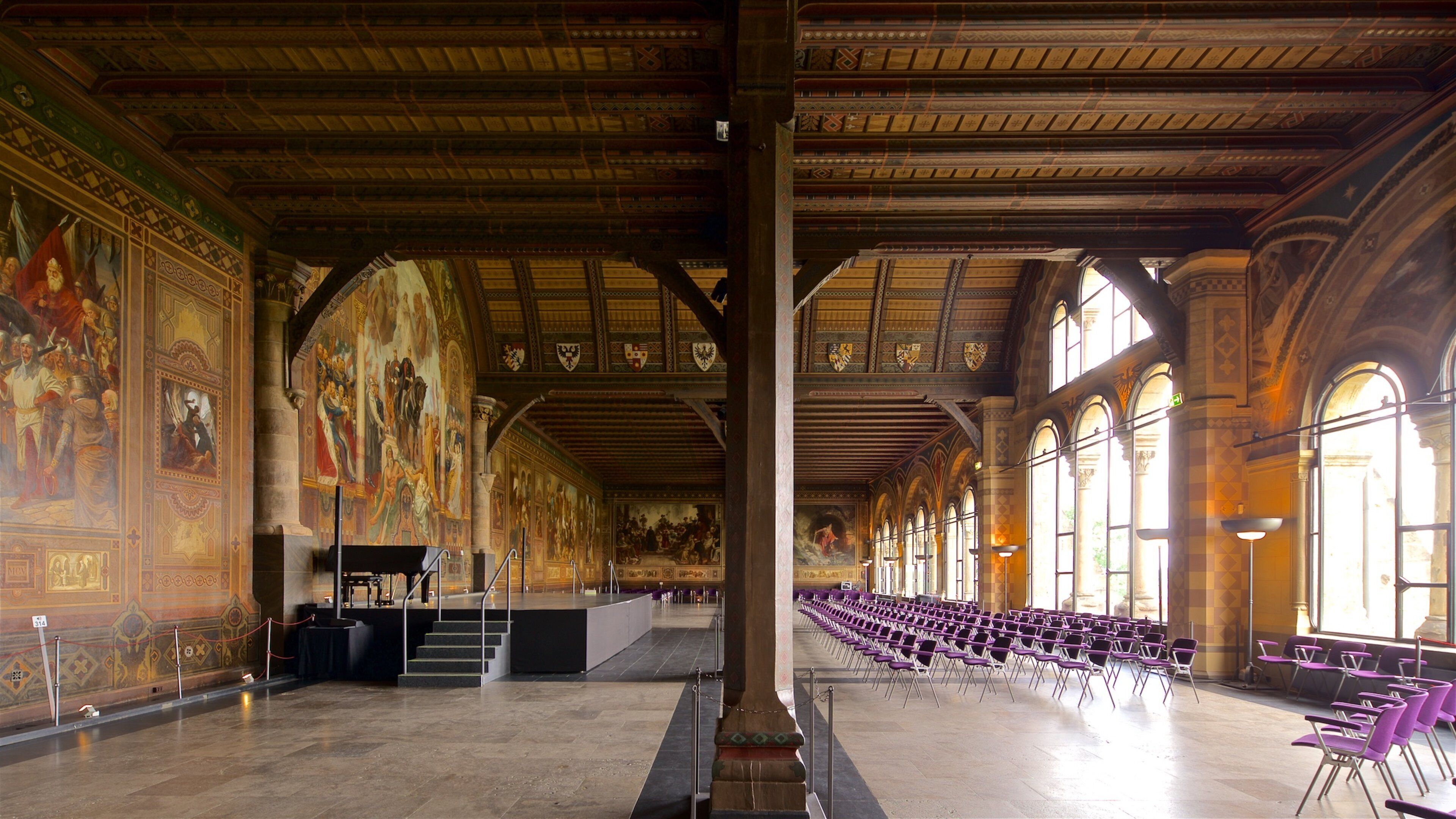 Goslar Imperial Palace featuring a church or cathedral, art and interior views