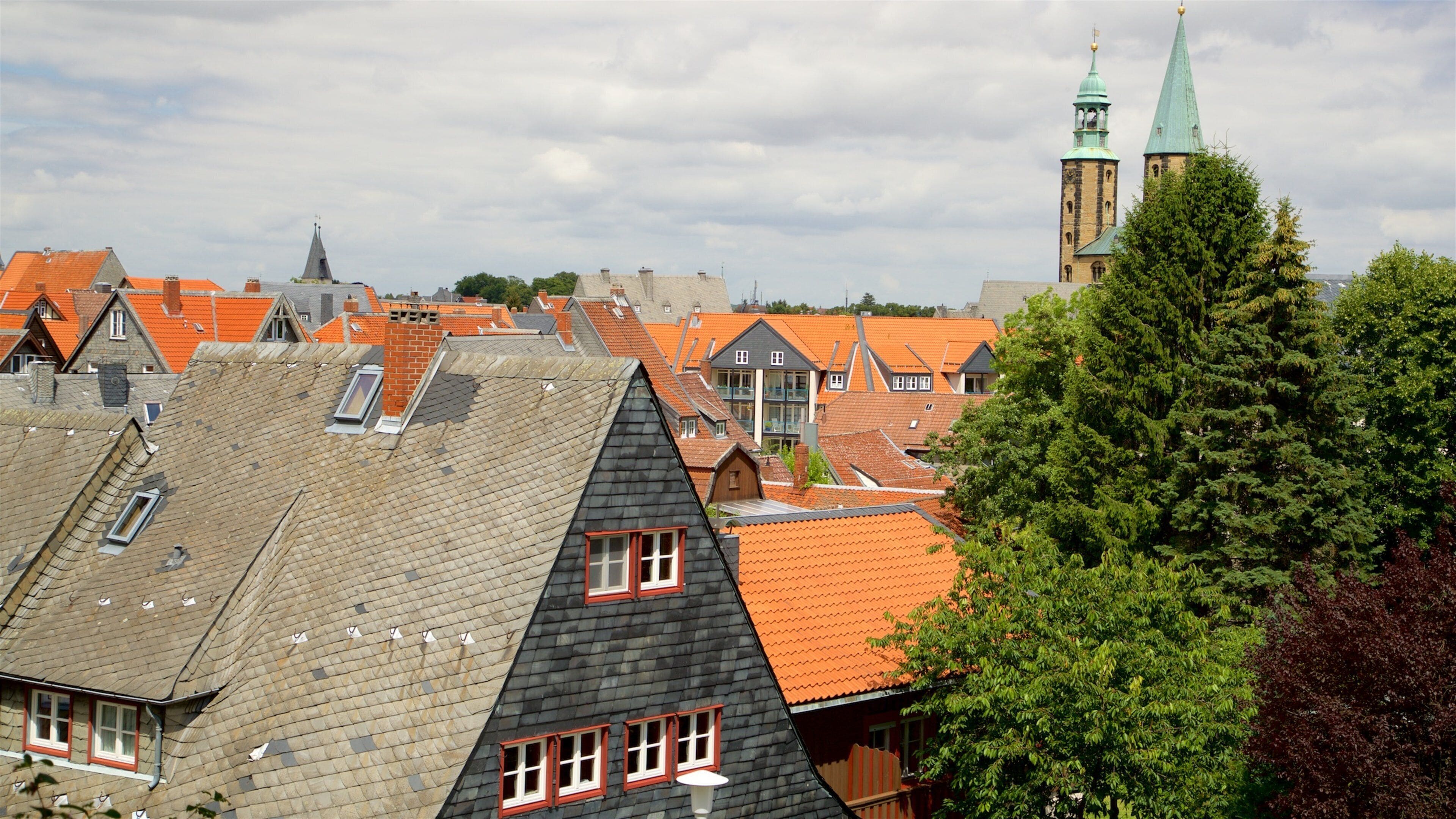 Goslar Imperial Palace featuring a city and landscape views