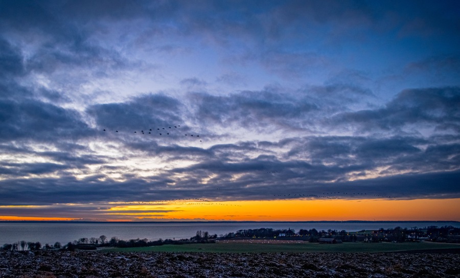 Öresund water seen from Glumslöv, Sweden