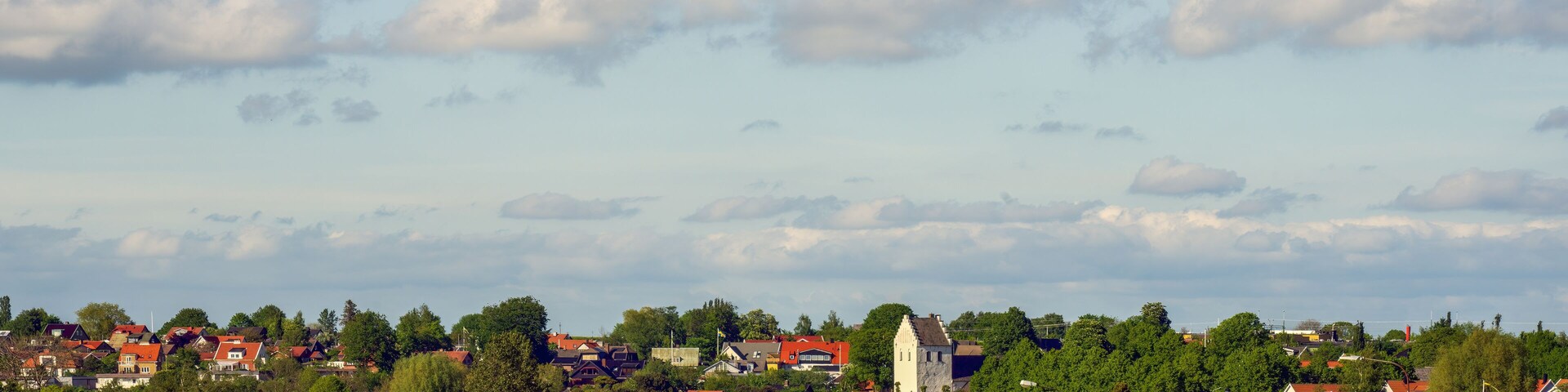 View over Glumslov in Skane, Sweden.