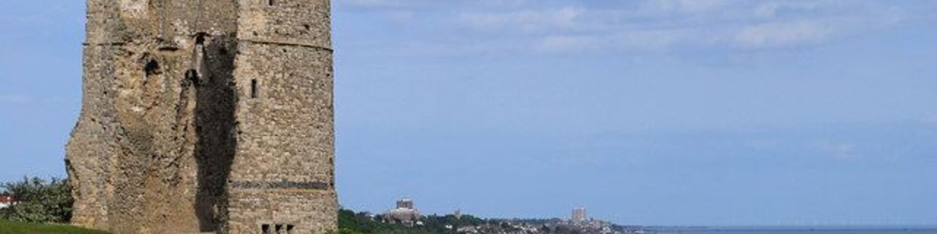 Hadleigh Castle Looking east towards Leigh and Southend