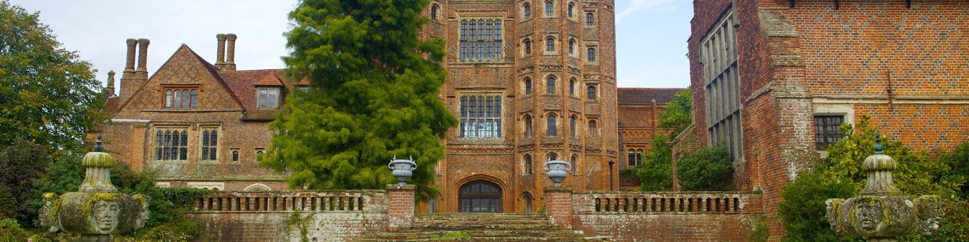 Layer Marney Tower which includes chateau or palace, a park and heritage elements
