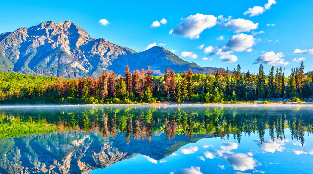 Sunrise Over Patricia Lake in Jasper National Park