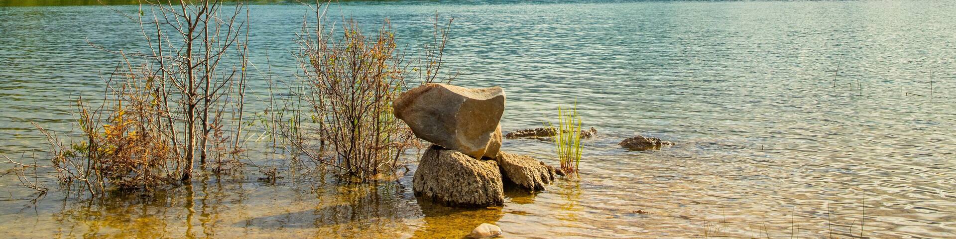 Patricia Lake showing a lake or waterhole