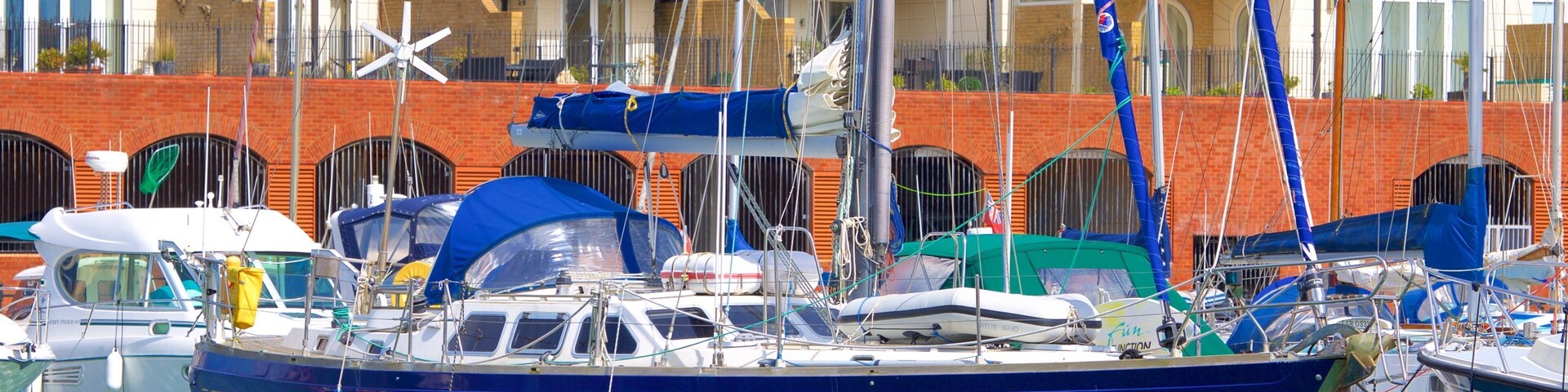 Sovereign Harbour showing a marina and a bay or harbor