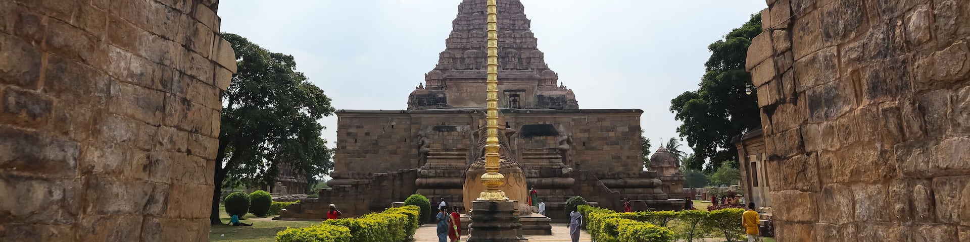 Beautiful Ancient Brihadisvara Temple, Built in 11th Century by Rajendra Chola I, Chola Dynasty, Gangaikonda Cholapuram, Ariyalur, Tamil Nadu, India.