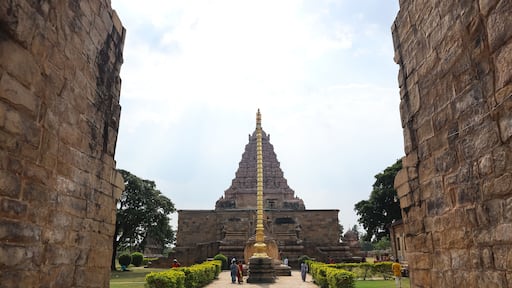 Beautiful Ancient Brihadisvara Temple, Built in 11th Century by Rajendra Chola I, Chola Dynasty, Gangaikonda Cholapuram, Ariyalur, Tamil Nadu, India.