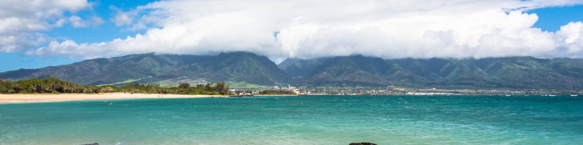 View of Kahului from Kanaha Beach Park,Maui