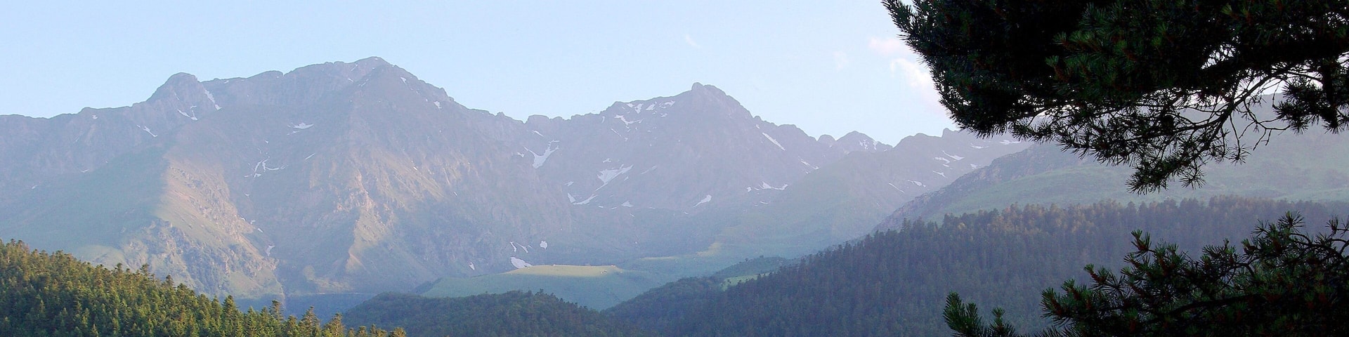 Lake of Payolle, from the road of Résidence l'Artigou. Hautes-Pyrénées, France.