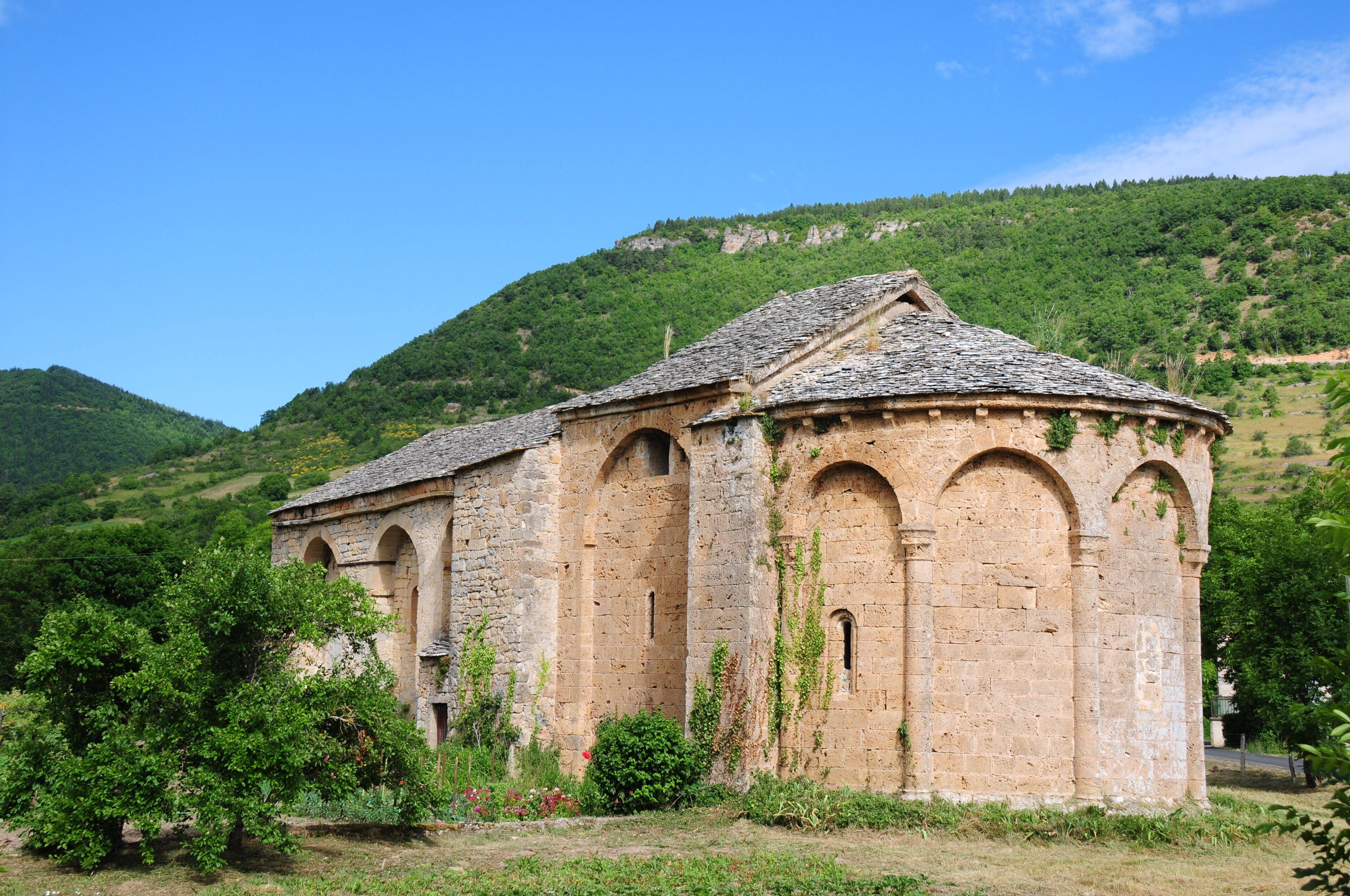 12th century chapel Saint-Martin-du-Vican at Nant