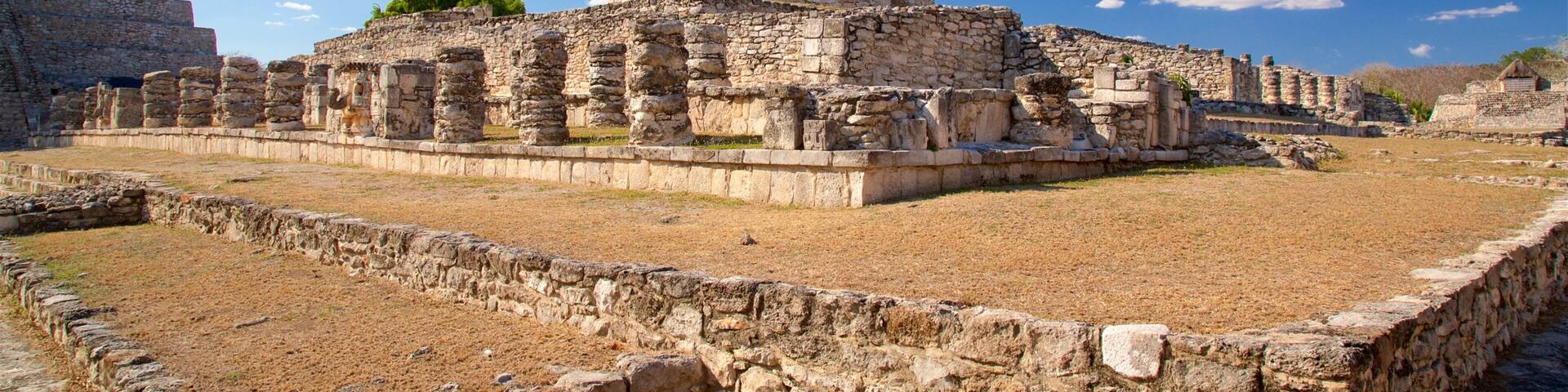 Mayapan Mayan Ruins showing heritage architecture