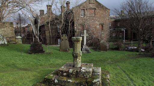Photograph of the sundial in the churchyard of St Bees Priory, Cumbria, England