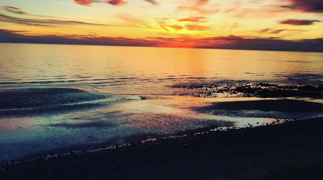 Always amazing sunsets over St Bee's, that change colour with the seasons.