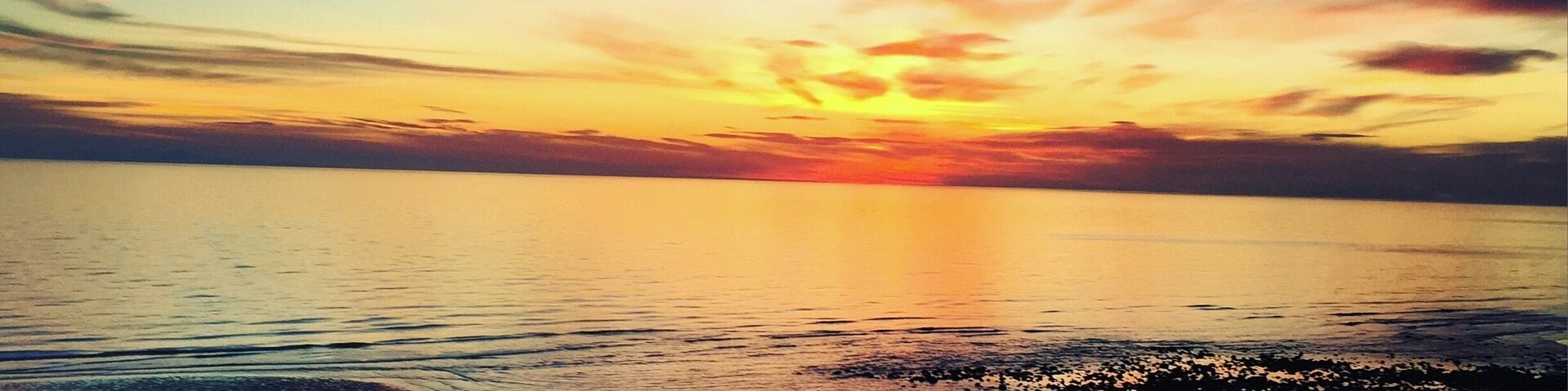 Always amazing sunsets over St Bee's, that change colour with the seasons.