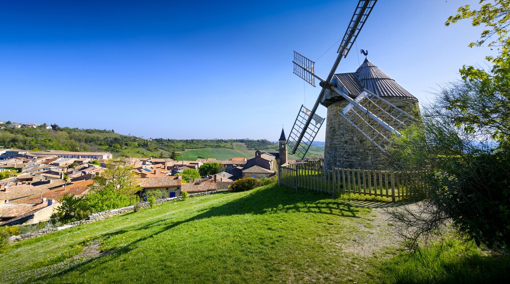 La Sallette windmill and Lautrec village