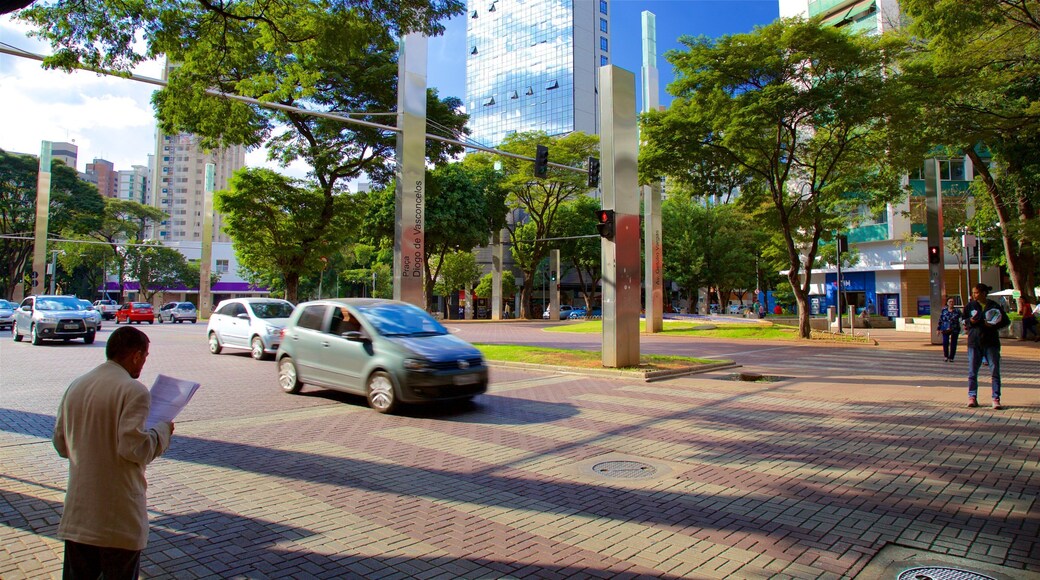 Praça da Savassi bevat straten en een stad en ook een man