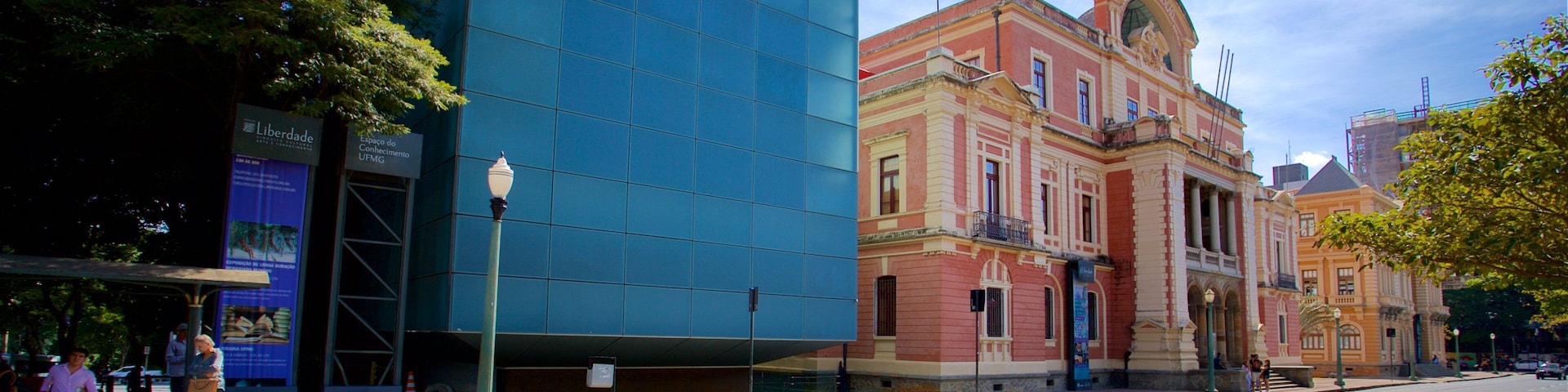 Espaço TIM UFMG do Conhecimento caracterizando arquitetura de patrimônio e uma cidade