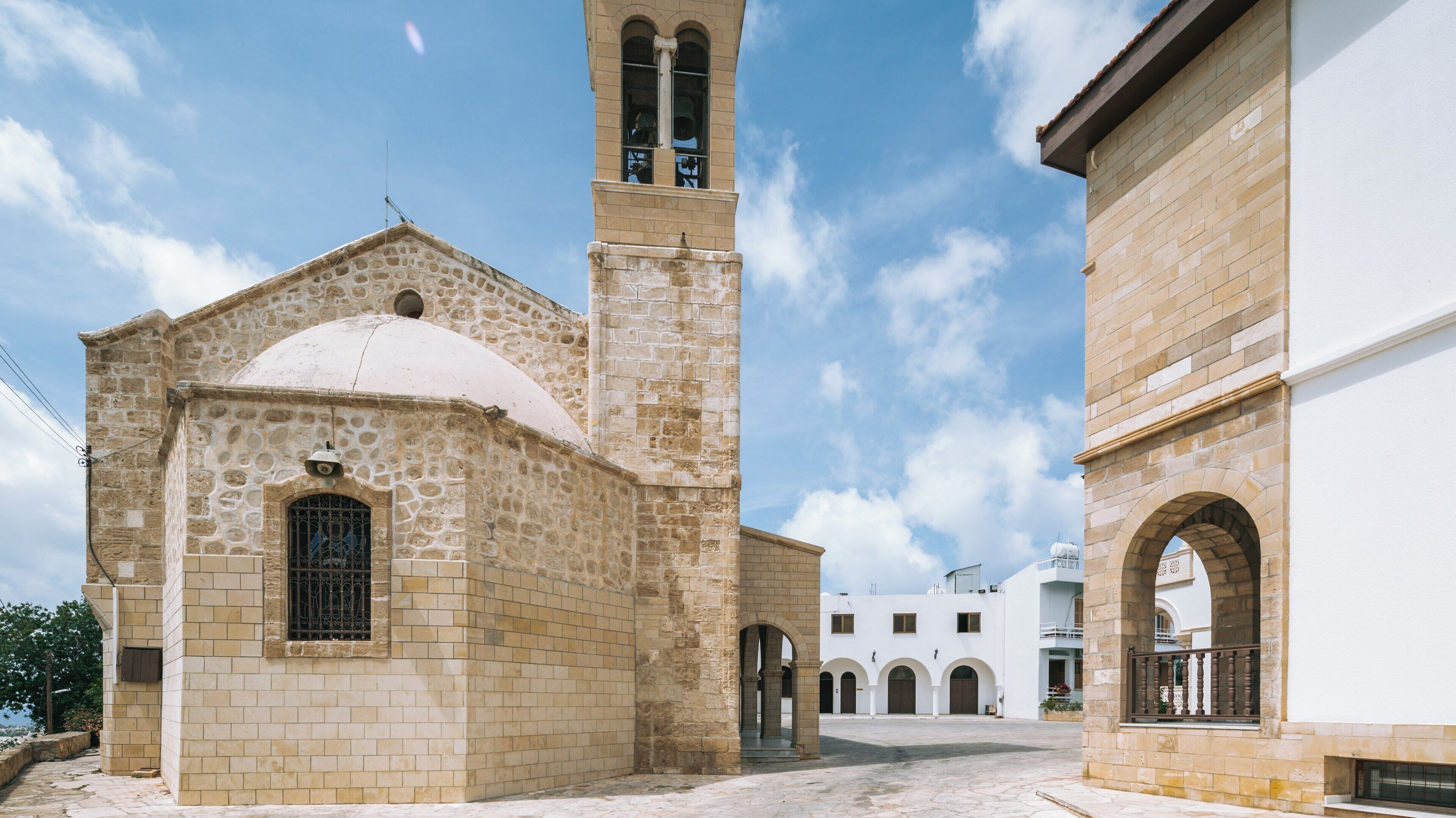 Byzantine Museum located in the heart of Paphos City Center, showcasing rich historical artifacts and architecture from Cyprus' past