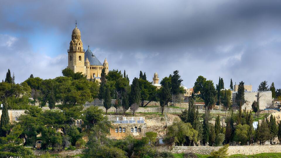 View of the Old city and Cathedral of Saint James, Jerusalem