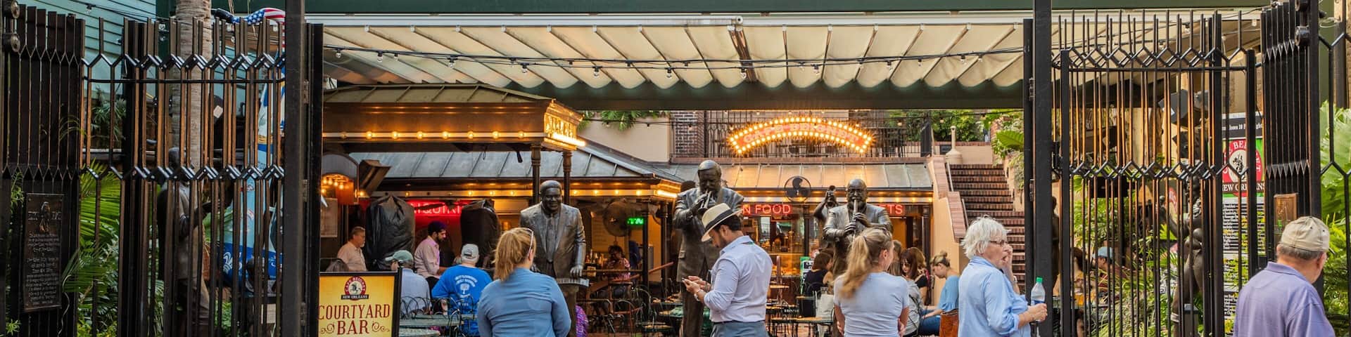 New Orleans Musical Legends Park showing signage and street scenes
