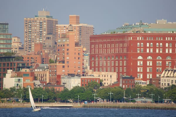 Hoboken Waterfront showing a city and general coastal views