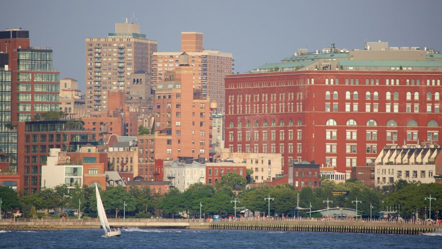 Hoboken Waterfront showing a city and general coastal views