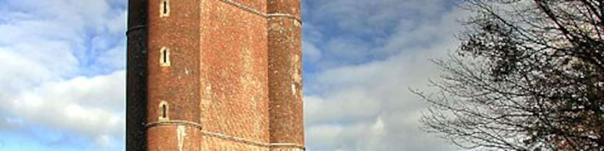 Alfred's Tower A triangular commemorative folly with circular turrets at each corner, it was completed in 1766 by Henry Hoare (the Younger) of Stourhead in tribute to the achievements of King Alfred. There is a larger than life sized statue of King Alfred on the other side of the tower. Grade I Listed.