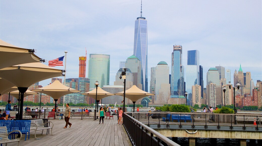 Hudson River Waterfront Walkway featuring a city and a high rise building
