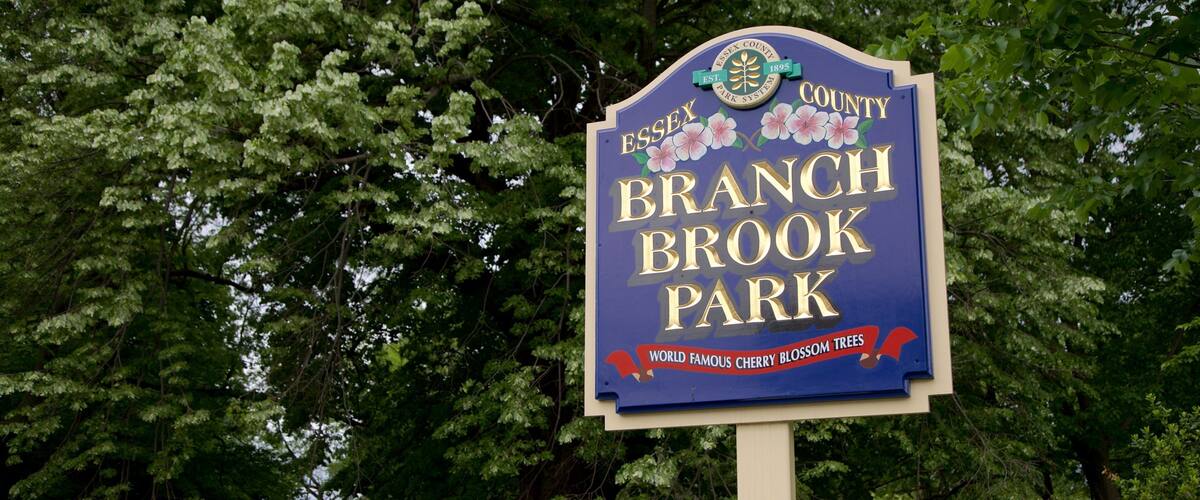 Branch Brook Park das einen Beschilderung und Garten